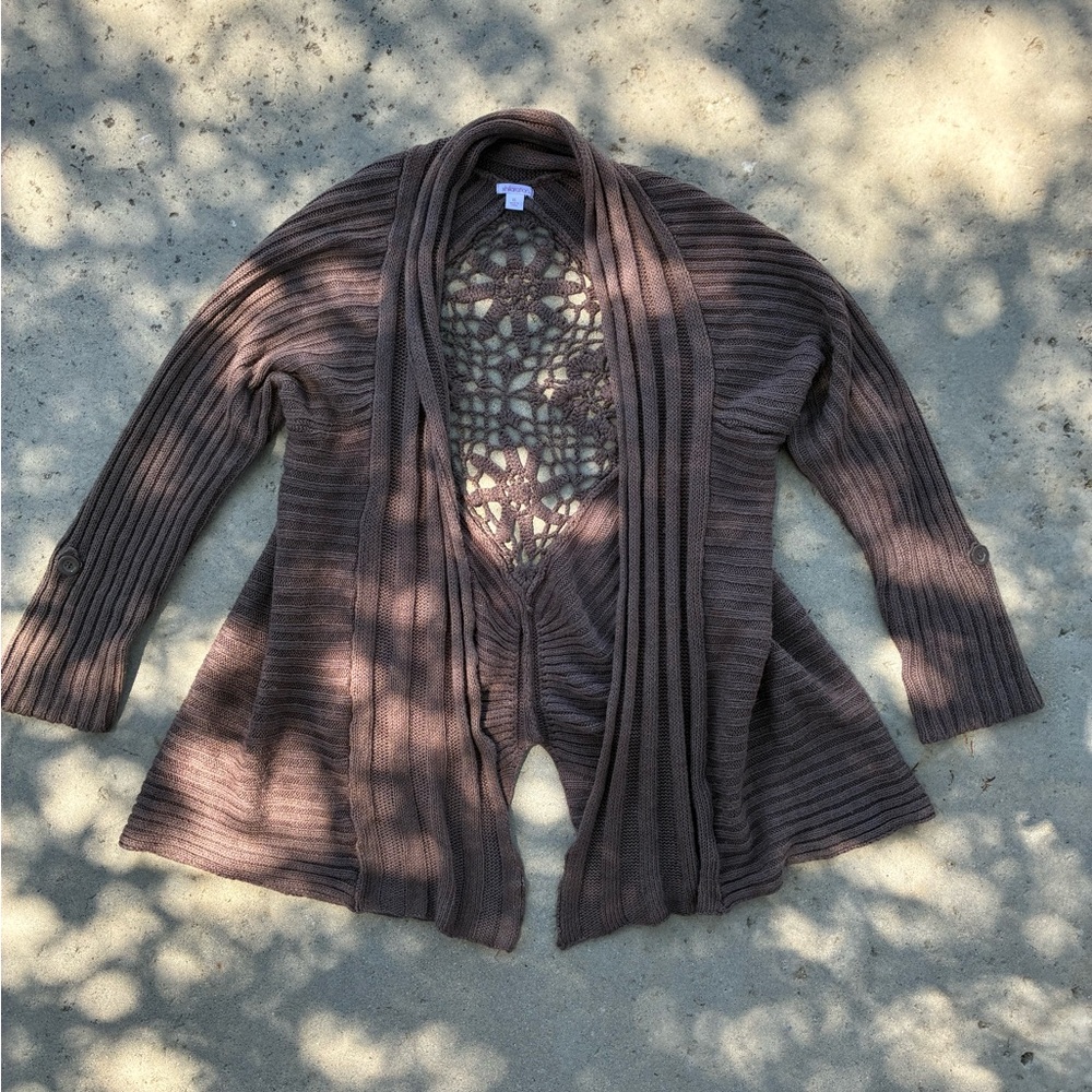 Cozy Brown Knit Cardigan